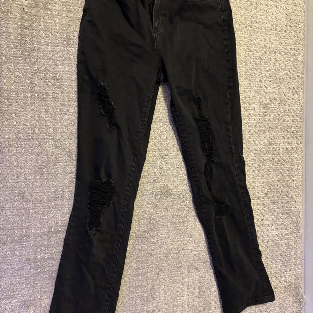 Joe Fresh Black Ripped Skinny Jeans